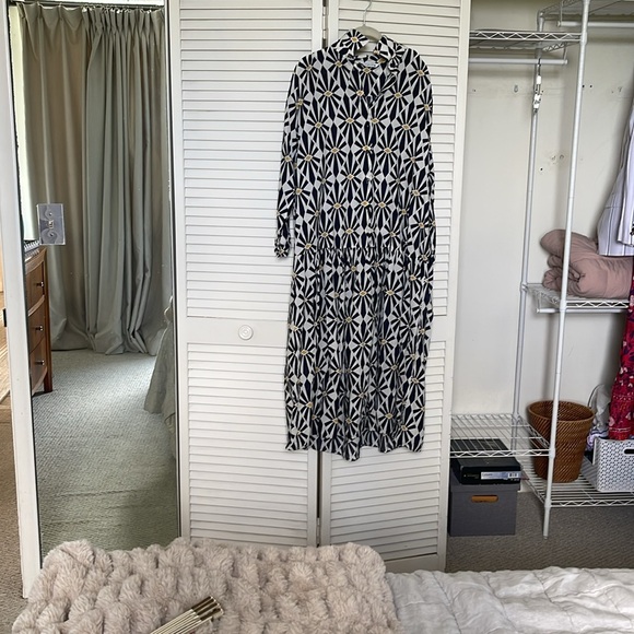 ZARA COTTON MIDI DRESS - Picture 4 of 8